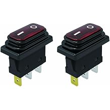 lcocove JD 2pcs 30A SPST KCD3 Power Switch 125V/250V AC Rocker Switch ON/Off Switch 3Pin 2Position Toggle Switch with UL Certificate Waterproof Switches