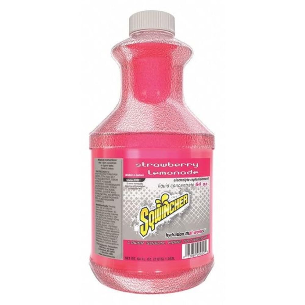 64oz Strawberry Lemonade Liquid Concentrate 159030319-1 Each by Sqwincher – 64 oz, Pink
