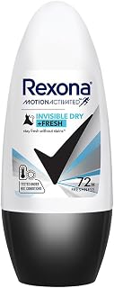 Rexona Invisible Dry + Fresh Roll-On Deodorant for Women | 72-Hour Freshness | No Stains | Alcohol-Free & Gentle on Skin |... Price In India