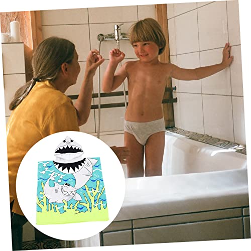Serviette de bain garçon fille à capuche microfibre douce absorbante - 2