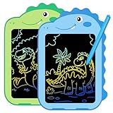 2 Pack LCD Writing Tablet for Kids, 6.5 Inch Colorful Doodle Board Drawing Tablet, Educational Kid Toys, Doodle Pad Dinosaur Toys for 3 4 5 6 7 8 Year Old Boys Girls