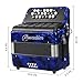 Accordion - 22 keys 8 bass, lightweight piano accordion for beginners, vibrant design for beginners and adults for easy learning (8 Bass, Blue)