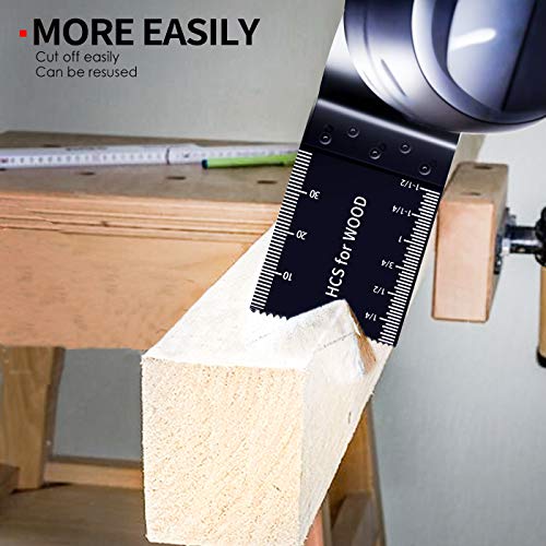 Hanida 35pcs Wood Oscillating Multitool Quick Release Saw Blades Compatible with Fein Multimaster Porter Cable Black & Bosch Decker Dremel Craftsman Ridgid Ryobi Makita Milwaukee Dewalt Rockwell - Thumbnail 7
