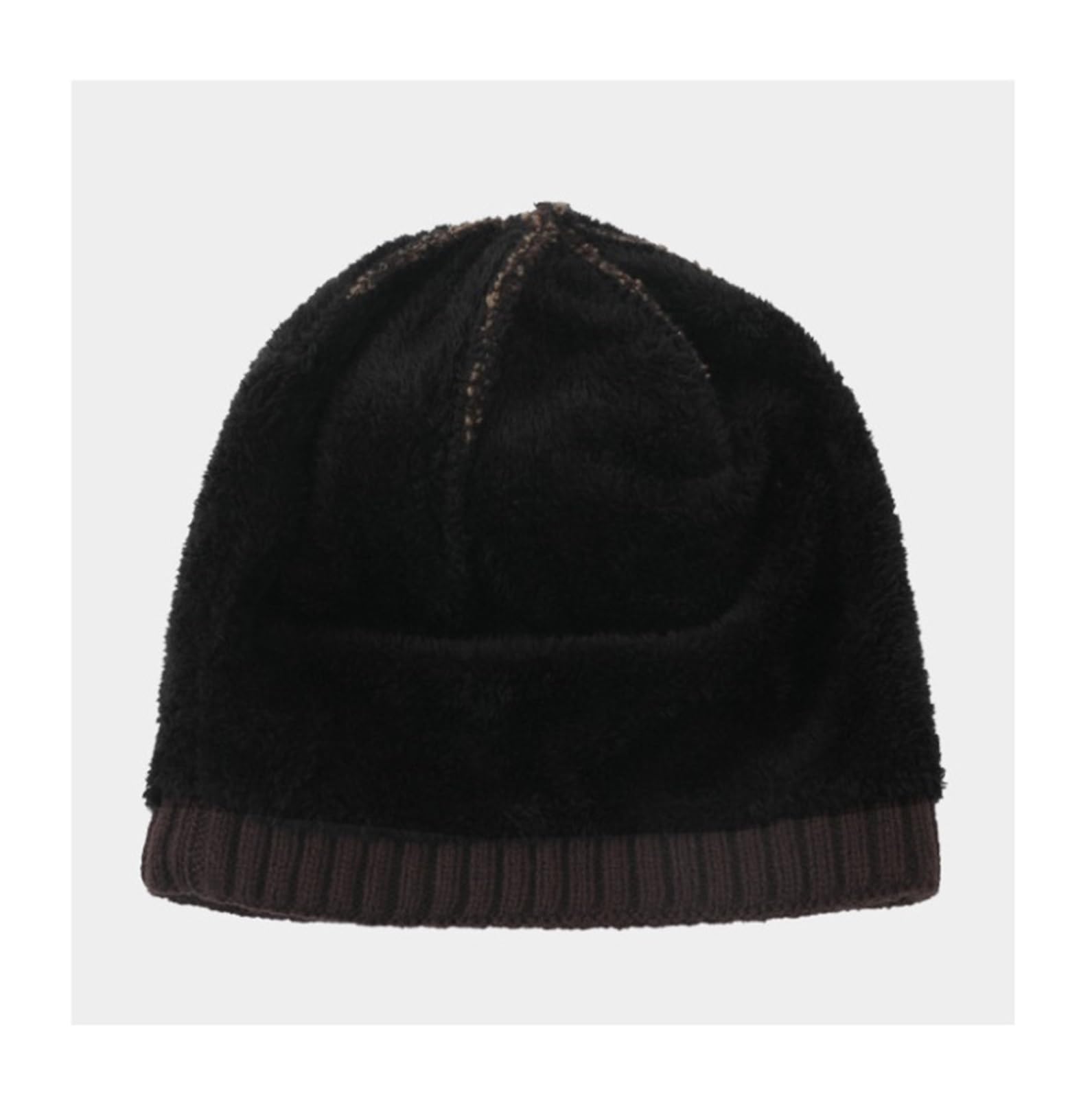 Cappello Inverno Cappelli Invernali in Maglia Spessa E Foderata Calda for Uomo Donna, Berretto con Risvolto, da Sci Termico Berretto(Bruin)