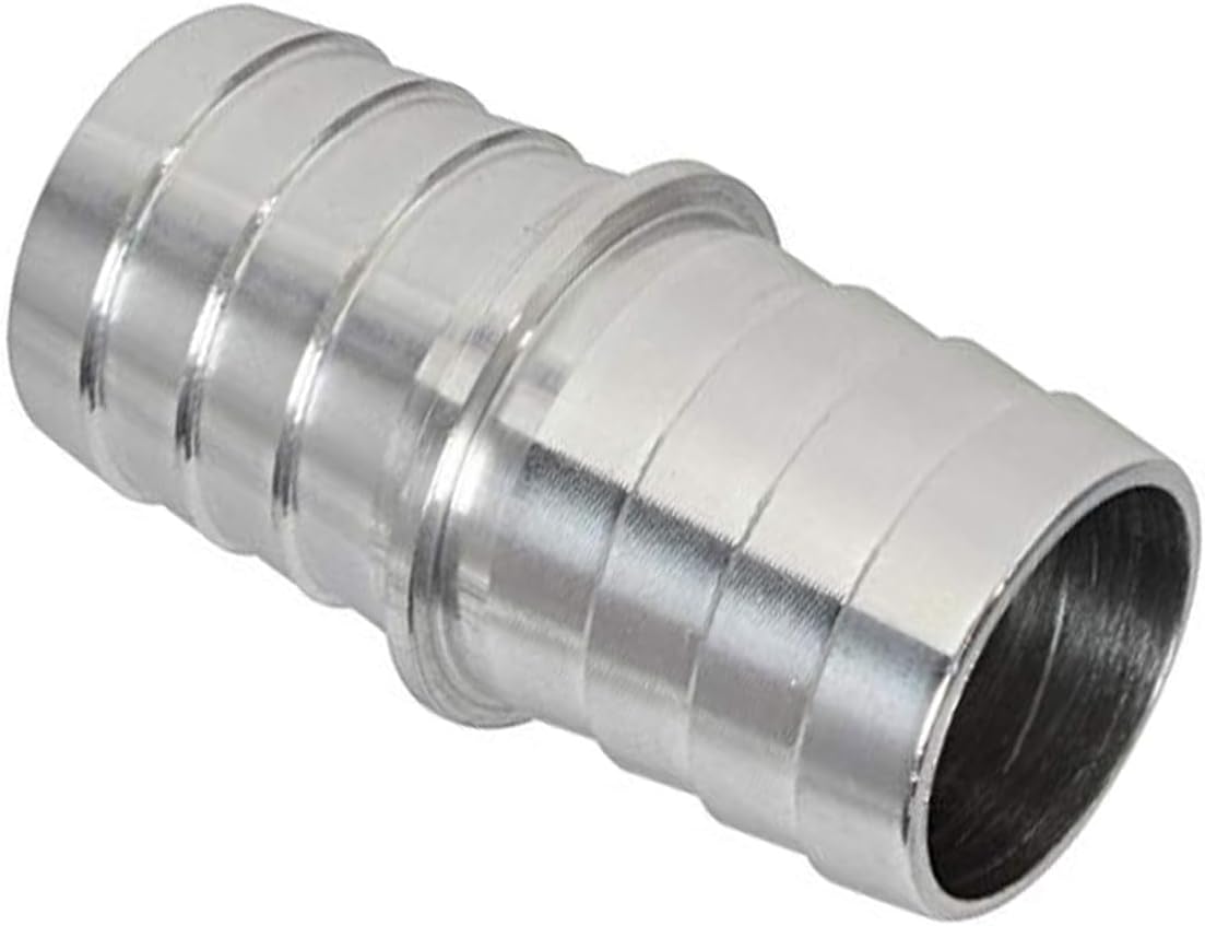 ICT Billet 1.0" to 1.0" Inch Hose Barb Splice Coupler Repair Fitting Adapter Connector Radiator Coolant Intercooler Heat Exchanger Fluid Designed & Manufactured in USA Bare Aluminum AN627-16A