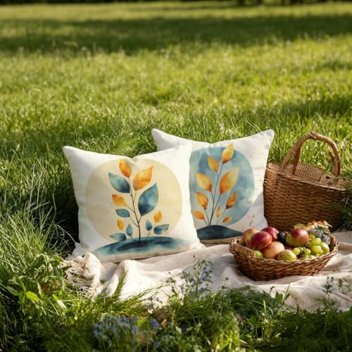 Housse de coussin 60x60 extérieur imperméable en lin lot de 2 - 6