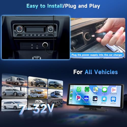 Podofo radio para carro con pantalla 10.26 pulgadas y cámara miniatura 5