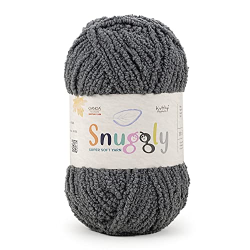 Image of Ganga Acrowools Snuggly, 100% Polyester Yarn, Extra Soft Boucle Textured Yarn for Baby Articles, Shade No. Sng011