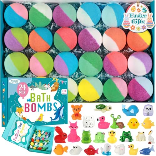 Bath Bombs for Kids with Surprise Inside, 24 Pack Kid Bath...
