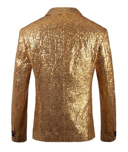 VENNYNG Men's Fashion Disco Sequin Blazer Jacket Leopard Blazer Plus Size Regular Tailored Fit Single Breasted One-Button3