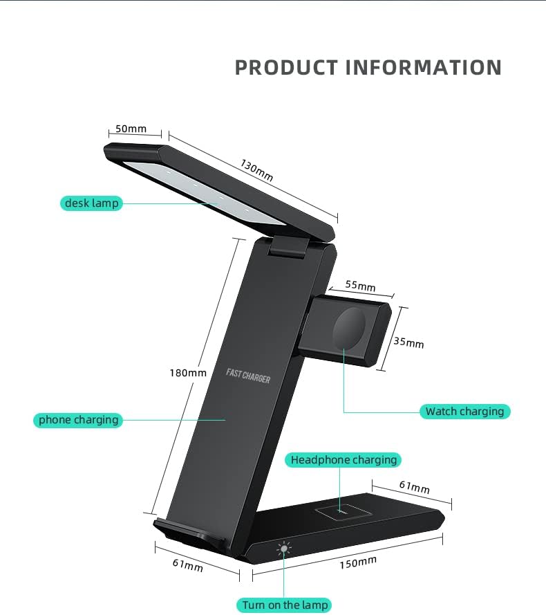 wireless charging station 3 in 1 wireless charger stand compatible iphone 14131211promaxsexsxrx8 plus8 fast wireless charging dock for ap