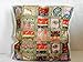 Funda de cojín India Hecha a Mano Decorativa Cuadrada Tradicional Parches Bordados Vintage Fundas de cojín 24" x 24" (Blanco)