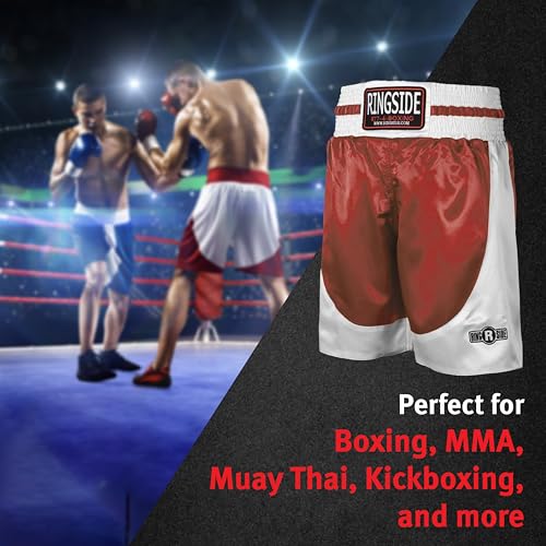 Image of Ringside Pro-Style Boxing Trunks, Satin Shorts for Men and Women, Ideal for Boxing, MMA, Muay Thai