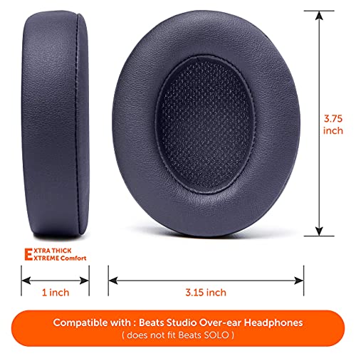 Image of WC Wicked Cushions Replacement Ear Pads for Beats Studio 2 & 3 (B0501, B0500) Wired & Wireless | Does NOT Fit Beats Solo | Softer PU Leather, Enhanced Foam & Stronger Adhesive | Titanium