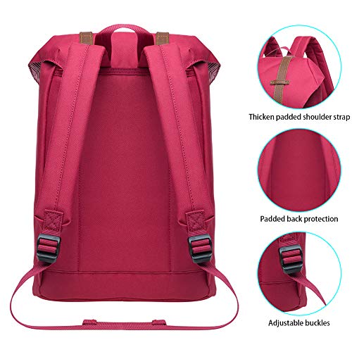 Lightweight Outdoor Backpack, Kaukko Travel Casual Rucksack Laptop Daypack For 15"（6-7-Red） #TOP7