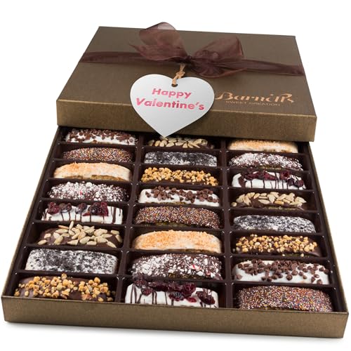Barnetts Valentines Day Chocolate 24 Biscotti Gift Baskets Valentine, Gourmet Cookie Gifts...