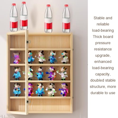 Vetrinette in legno, organizer da collezione, espositore per figure giocattolo, mensola da parete per casa, soggiorno, camera da letto, ufficio, sala giochi