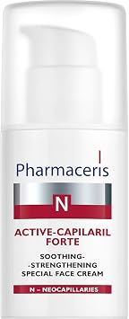 Pharmaceris N Active-Capilaril, Soothing Face Cream, Reduces Redness, Face Moisturiser for Couperose Skin, D-Panthenol, Shea Butter - 30 ml
