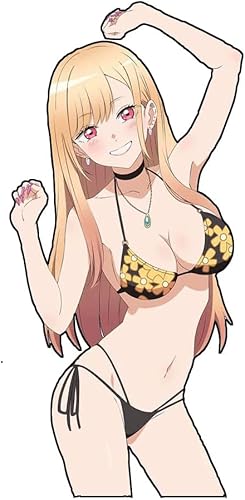 ikigomu --Kitagawa Marin Hitting Windows Bikini Anime Sono Bisque Doll wa Koi wo Suru Calcomanía para cochecamionetaportátil