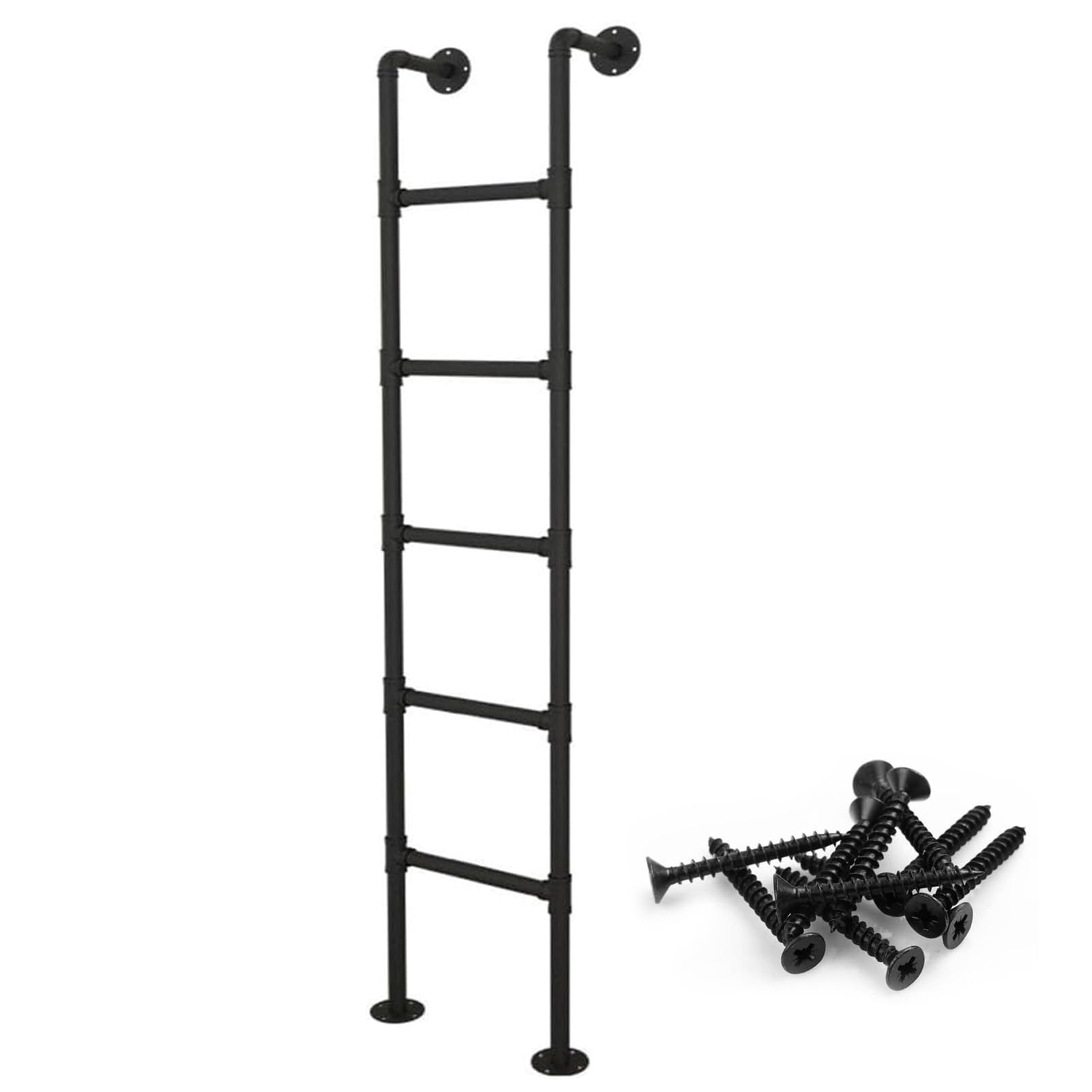 Échelle murale en fer pour loft et mezzanine avec kit complet de fixation