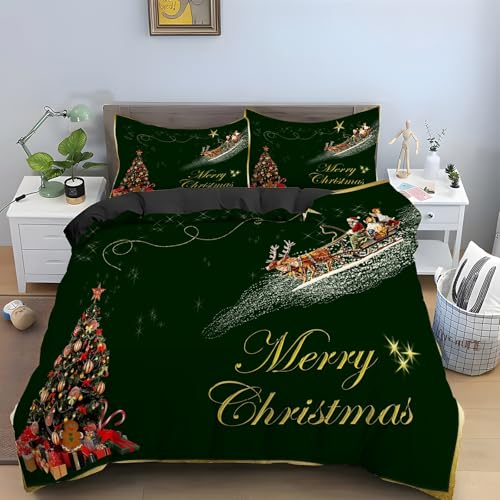 Parure de lit 90x190 Arbre de Noël le cadeau idéal en microfibre