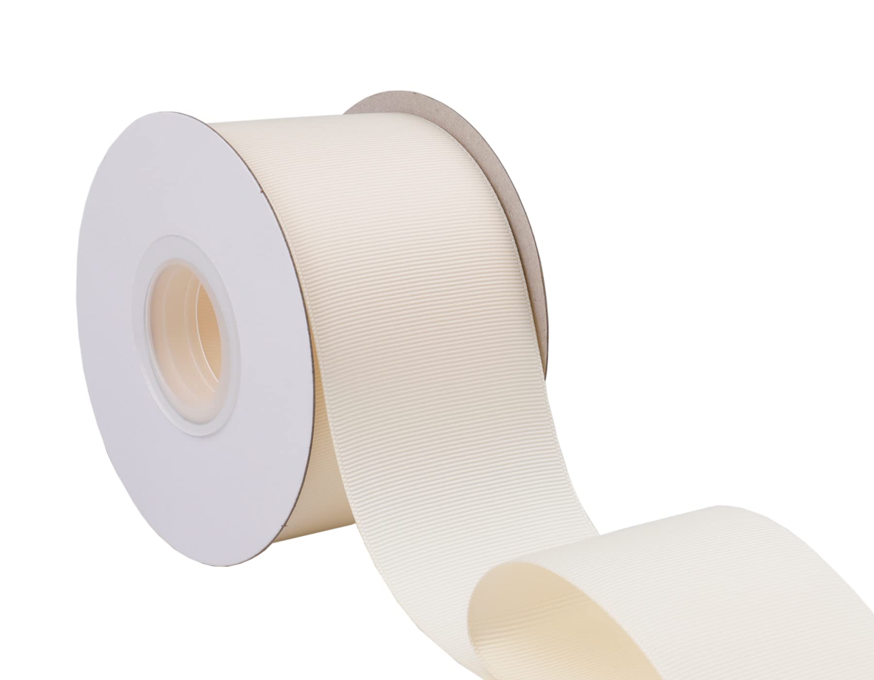 63mm X 22M Solid Grosgrain Ribbon for Gift Wrapping Parties Wedding Decoration, Crafts Sewing(Ivory) - Image 3