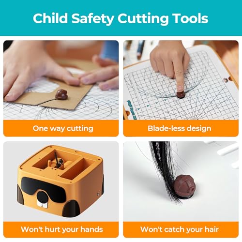 Cardboard Cutter for Kids, Safe DIY Cardboard Construction Tool Kit, Educational Craft Toy for 3+ Boys and Girls, Perfect for Creativity Projects 3D Models