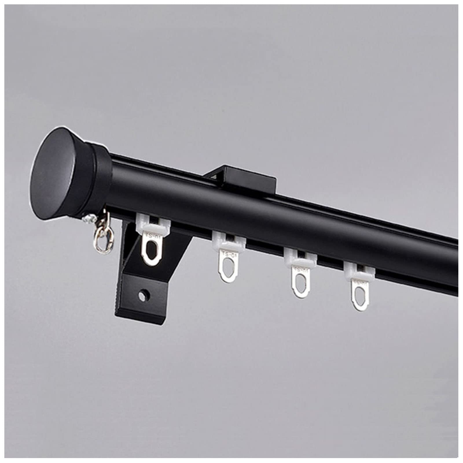 Lzpozb B Silent Curtain Pole, Ceiling Curtain Track Set, Room Divider Curtain Rail, For Wall Mounting, Easy Install (Color : Size : 1.1M(3.6Ft))