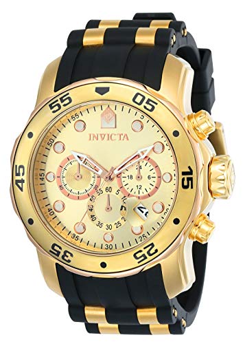 [CrN^]Invicta rv 17884 Pro Diver Chronograph Gold-Tone Dial Black Polyurethane Y [sAi]