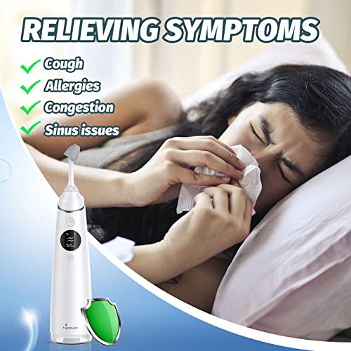 Rejoeven Nasal Irrigation,Sinus Rinse Electric Neti Pot For Nasal Congestion Relief, 4 Modes,Ipx7 Waterproof Portable Nose Cleaner With 30 Saline Packets For Travel Home #TOP1