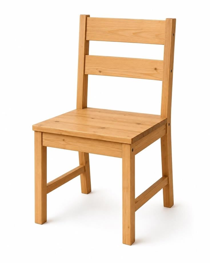Image of Solid Wood Chair for Dining Table | Comfortable Backrest Chair for Home, Restaurant & Study