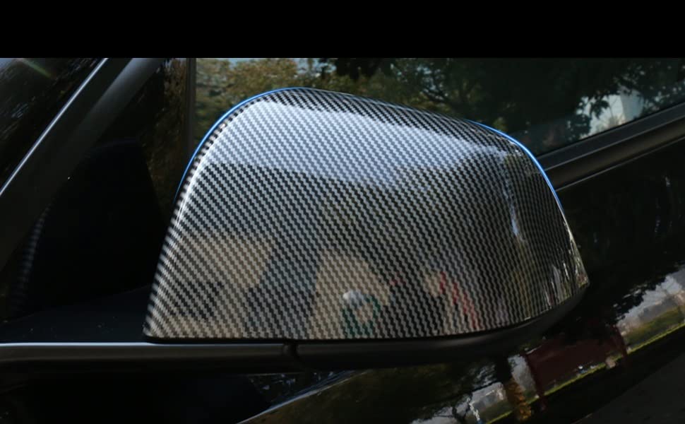 テスラモデルY(2020-2023年)対応 カーボンミラーカバーキャップ2PCS テスラモデルY(2020-2023年)対応 カーボンミラーカバーキャップ2PCS