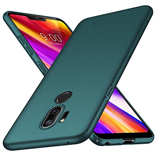 LG G7 Case,LG G7 ThinQ Case, Almiao [Thin Fit] Minimalist Slim Protective Phone Case Back Cover for LG G7 (Green Gravel)