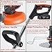 Weed Wacker 24V Weed Eater Brush Cutter, Electric Cordless String Trimmer with 2 Batteries, Charger, 3 Types Blades, Battery Powered, Lightweight