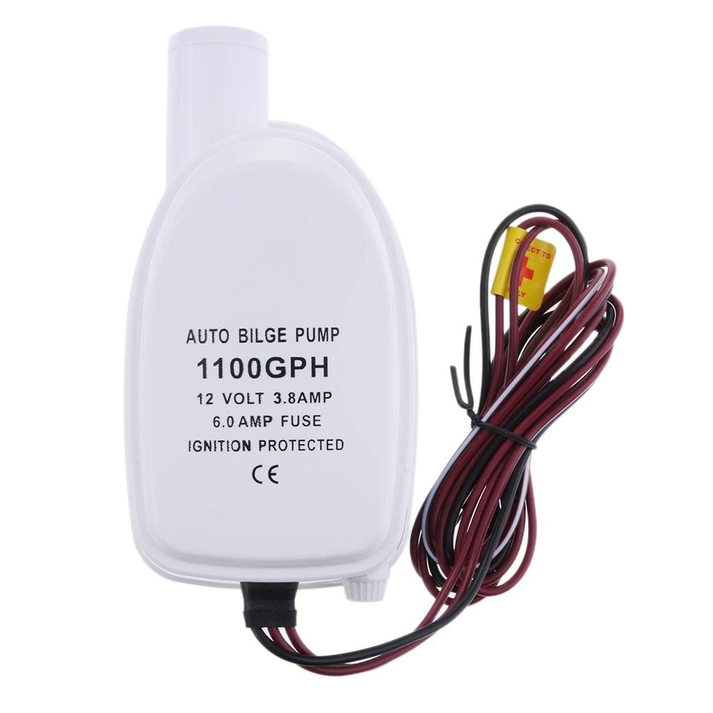 12V 1100GPH Automatic Submersible Yacht Bilge Water Pump Auto & Float Switch