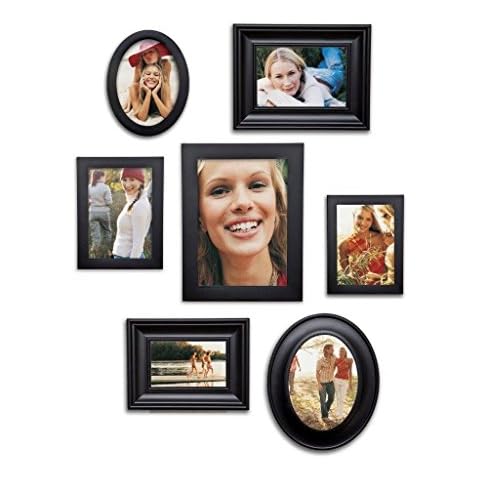 Philip Whitney 7 Piece Contemporary Black Picture Frame Set Cover