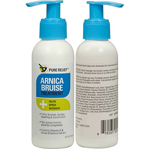 Pure Relief Arnica Bruise Lotion. Rapid Relief for Bruising, Redness, and Discoloration. Powerful