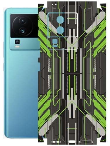 Image of AtOdds - Full Body Back Screen Guard Protector Film - Lamination Wrap Skin Sticker Compatible with IQOO NEO 7 PRO (5G) | Scratchproof Matte Finish (Cyber Green)