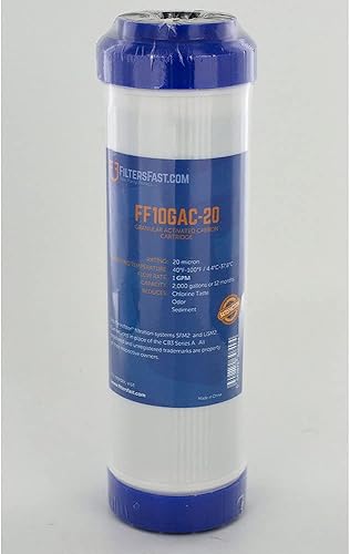Filters Fast FF10GAC-20 Reemplazo Compatible para Cartucho de Filtro de Agua de Carbono Pentek GAC-10 2.87x9.75 pulgadas