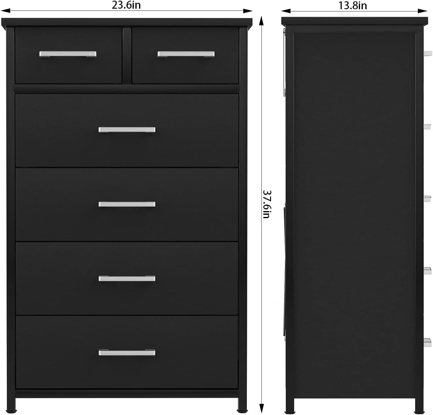 Buy IKENO 6 Drawer Tall Dresser with Sturdy Metal Frame, Industrial