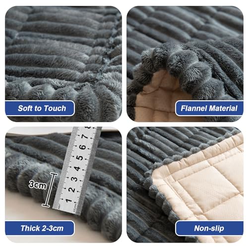 GKXLH Dicke Sofa überzug Waschbar - Neu Weiches Kord Universal Couch überzug 2 3 4 Sitzer, Anti-Rutsch Sofabezug, Gemütlich Sofa Cover Sofa bezug Sofaüberwürfe Möbelschoner für Wohnzimmer (70x150cm)