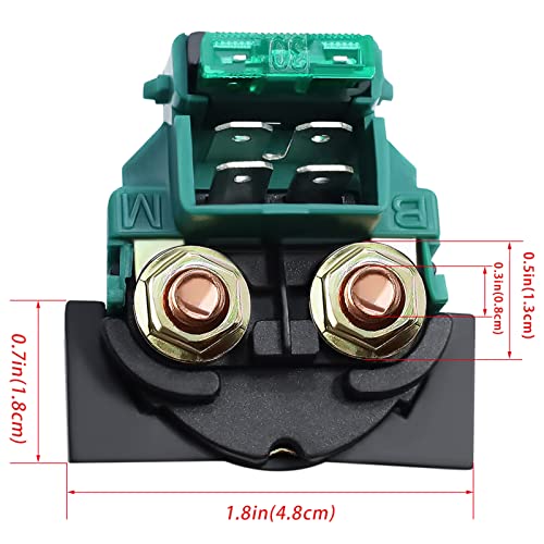 Cyleto Motorrad Anlasserrelais Starterrelais Magnetschalter für Kawasaki EN500 Vulcan 500 1990-1996 EX500 Ninja 500 500R 1987-2009