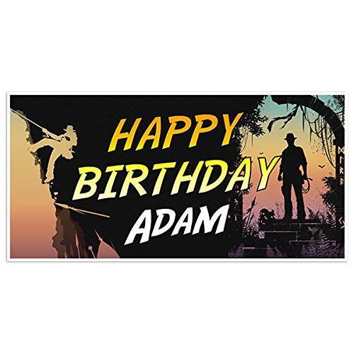 Indiana Jones Movie Film Birthday Banner Party Decoration Backdrop
