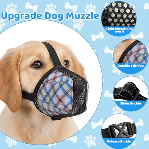 2 Pack Soft Dog Muzzle for Small Dogs - Breathable Adjustable Pet Muzzle for Chihuahua, Frenchie, Walking Training & Grooming - Image 3