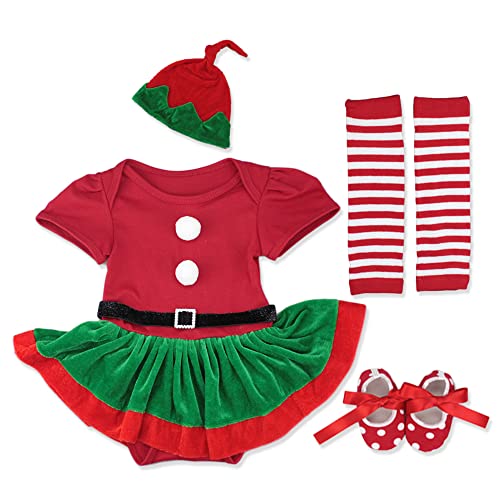 Mon 1ère tenue de Noël bébé fille : coffret cadeau de princesse avec robe tutu