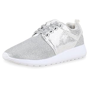 best-boots best-boots Unisex Damen Laufschuhe Fitness Sneaker Sport Turnschuhe Damen Sportschuhe Silber Nuovo 37