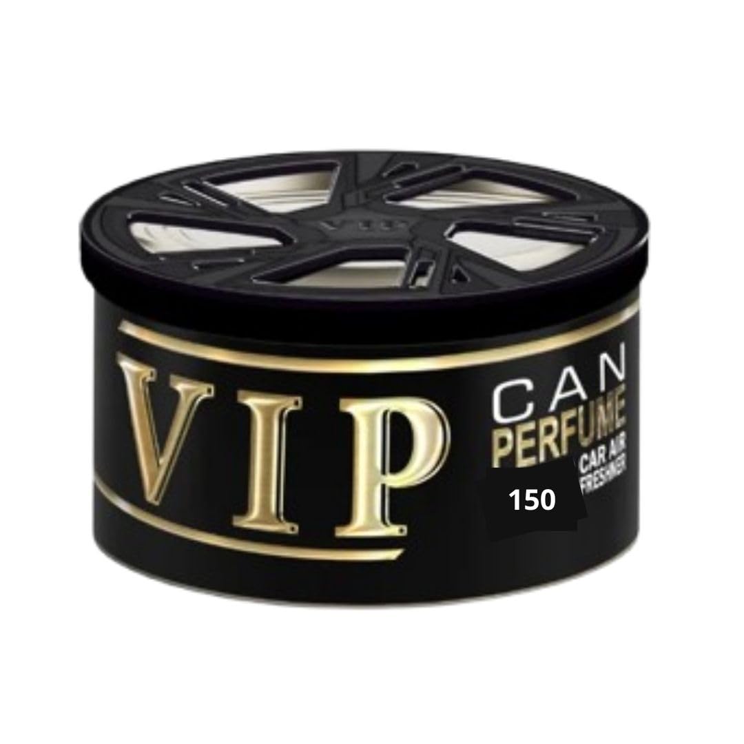 AutoFullCar – Deodorante Premium Caribi VIP in lattina con interno in silicone iniettato, ispirato ai profumi di alta gamma, aroma duraturo fino a 60 giorni, per auto e casa (PACK DA 3, 150)