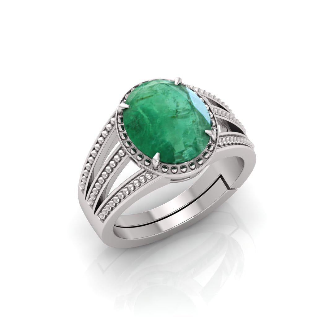 PRANJAL GEMS 10.25 Ratti Panna Stone Original Certified Emerald Gemstone Adjustable Woman Man Ring With Lab Certificate(NP) Silver (B0CMHP2WPM) Amazon Price History, Amazon Price Tracker