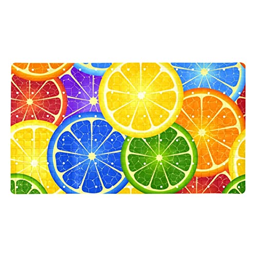 Tapis de douche antidérapant avec ventouses baignoire orange arc-en-ciel - 2