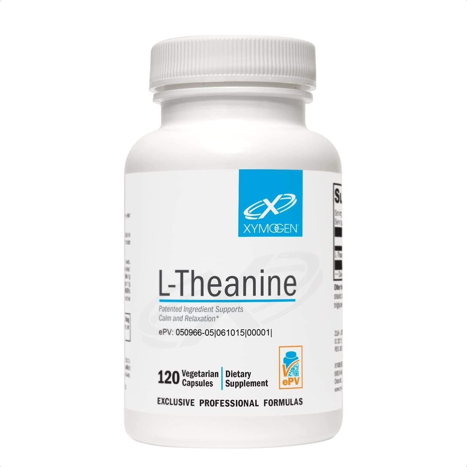 XYMOGEN L-Theanine - 400 mg as Suntheanine - Relaxation, Focus & Stress Support - Amino Acid Supplement - Non-Drowsy - Vegetarian, Non-GMO & Gluten Free - 120 Capsules